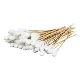Bastoncillos de algodón con cabezal de algodón de 15 cm de largo, 50 unidades