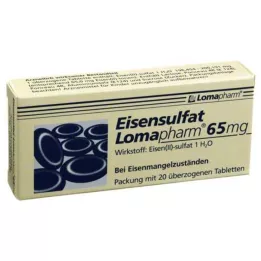 EISENSULFAT Comprimidos recubiertos de Lomapharm 65 mg, 20 uds