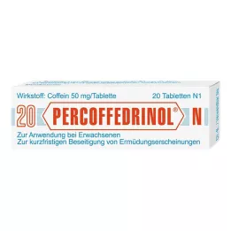 PERCOFFEDRINOL N 50 mg comprimidos, 20 uds