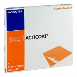 ACTICOAT Apósito antimicrobiano para heridas, 10 x 10 cm, 5 uds