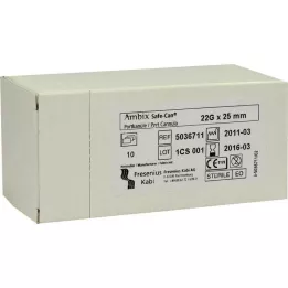 AMBIX Caja fuerte con cierre Kan 22 Gx25 mm recto, 10 uds