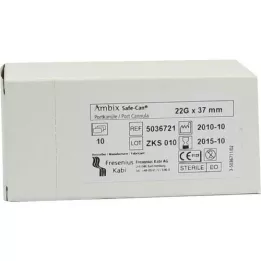AMBIX Safe-Can Portpunkt.kan.22 GX37 mm Straight, 10 pz