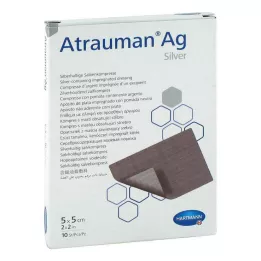 ATRAUMAN Compresas estériles Ag 5x5 cm, 10 uds