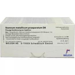 STANNUM METALLICUM praeparatum D 8 ampollas, 48X1 ml