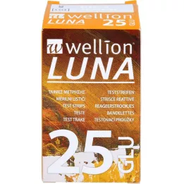 WELLION LUNA Tiras reactivas para medir la glucosa en sangre, 25 uds