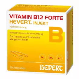 VITAMIN B12 HEVERT forte Injekt ampollas, 20X2 ml