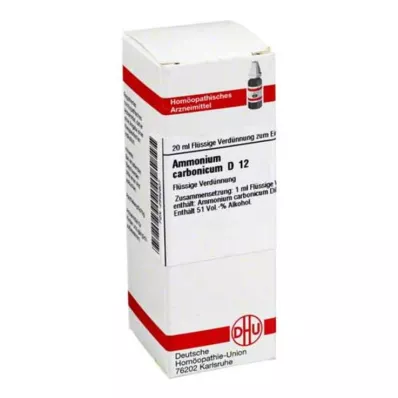 AMMONIUM CARBONICUM Dilución D 12, 20 ml