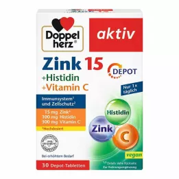 DOPPELHERZ Tabletas activas de depósito de zinc + histidina, 30 uds
