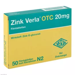 ZINK VERLA OTC Comprimidos recubiertos con película de 20 mg, 50 uds