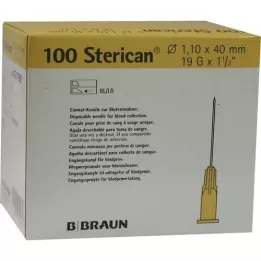 STERICAN Cánulas 19 GX1 1/2 1.1x40 mm, 100 pz