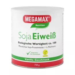 MEGAMAX Polvo de vainilla de proteína de soja, 750 g