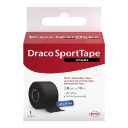 DRACO TAPEVERBAND 3,8 cm x 10 m negro, 1 pieza