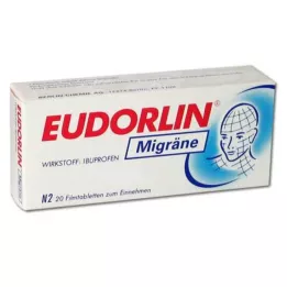 EUDORLIN Comprimidos recubiertos con película para la migraña, 20 uds