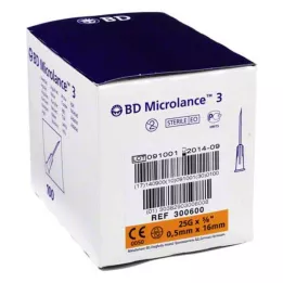 BD MICROLANCE Cánula 25 G 5/8 0,5x16 mm, 100 uds