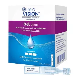 HYLO-VISION Pipetas monodosis de gel sinusoidal, 20 x 0,35 ml