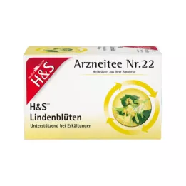 H&S Bolsas de filtro para té de flor de tilo, 20 x 1,8 g