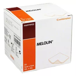 MELOLIN Apósitos estériles para heridas de 5 x 5 cm, 25 uds