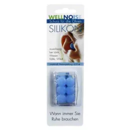 WELLNOISE Tapones para los oídos azules, blíster 3X2 uds