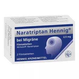 NARATRIPTAN Hennig para migraña, comprimidos recubiertos con película de 2,5 mg, 2 uds