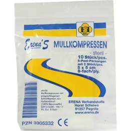 Compresa de gasa estéril Erena 5x5 cm, 5x2 piezas