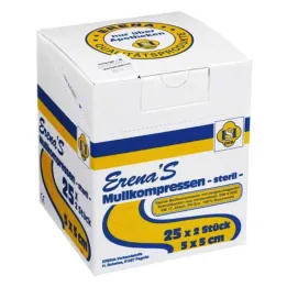 Compresa de gasa esterilizada Erena 5x5cm, 25x2 piezas