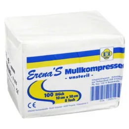 Compresa de gasa no esterilizada Erena 10x, 100 piezas