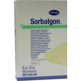 SORBALGON Comress 5x5 cm, 10 pz