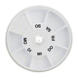 Dispensador de tabletas Icron 7 compartimentos deck transparente redondo, 1ud