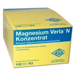 MAGNESIUM VERLA Concentrado de N en polvo para administración oral, 100 uds