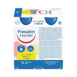 FRESUBIN 5 kcal SHOT Solución de limón, 4X120 ml