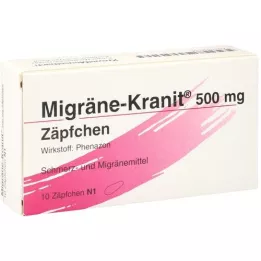 MIGRÄNE KRANIT 500 mg de supositorios, 10 pz