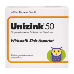 UNIZINK 50 comprimidos gastrorresistentes, 100 uds