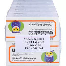 UNIZINK 50 comprimidos gastrorresistentes, 10X50 uds