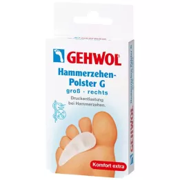 GEHWOL Almohadilla para dedo del pie en martillo de gel polimérico G derecha, 1 pieza
