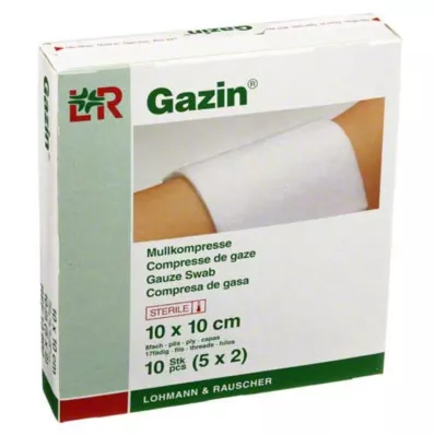 GAZIN Gasa comp.10x10 cm estéril 8 capas, 5X2 uds