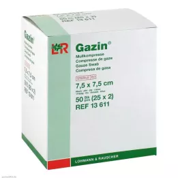 GAZIN Gasa comp. 7,5x7,5 cm estéril de 8 capas, 25X2 uds