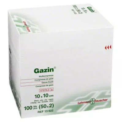 GAZIN Gasa comp.10x10 cm estéril 8 capas, 50X2 uds