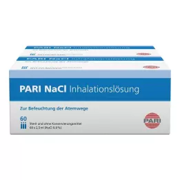 PARI Ampollas de solución para inhalación de NaCl, 120 x 2,5 ml