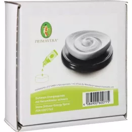 DUFTSTEIN Placa de cerámica espiral energética negra, 1 pieza
