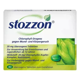 STOZZON Comprimidos recubiertos de clorofila, 40 uds