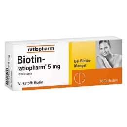 BIOTIN-RATIOPHARM Comprimidos de 5 mg, 30 uds