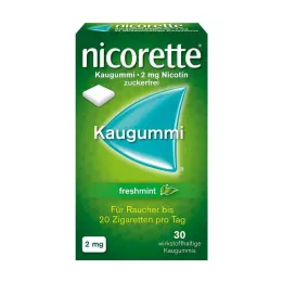 NICORETTE Chicle de menta fresca de 2 mg, 30 uds