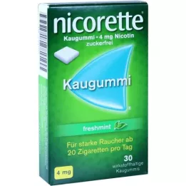 NICORETTE 4 mg de primer año Kaugummi, 30 pz