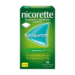 NICORETTE Chicle de menta fresca de 4 mg, 30 uds