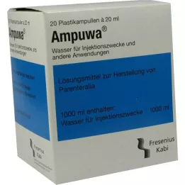 AMPUWA Ampollas de plástico solución inyectable/infusional, 20x20 ml