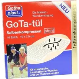 GOTA TÜL Compresas pomada 7,5x10 cm estéril, 10 pz