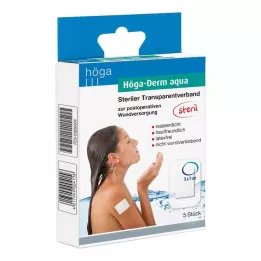 HÖGA-DERM Aguamarina trans. Verbo m. Wundauflage 5x7 cm, 5 uds