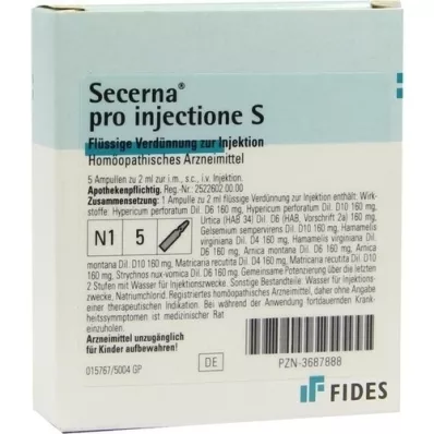 SECERNA Ampoules Pro Inyectione, 5x2 ml SECERNA Ampoules Pro Inyectione, 5x2 ml