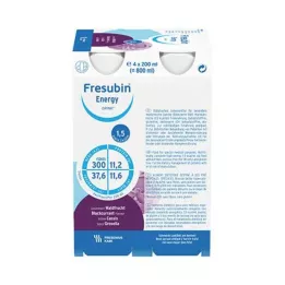 FRESUBIN ENERGY DRINK Botella para beber de frutos del bosque, 4 x 200 ml