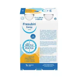 FRESUBIN ENERGY DRINK Botella multifrutas para beber, 4x200 ml